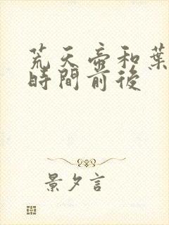 荒天帝和叶天帝时间前后