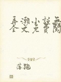 弄潮小说无删减全文免费阅读封面