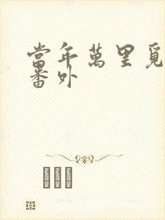 当年万里觅封侯番外封面