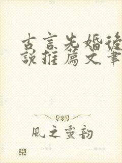 古言先婚后爱小说推荐文笔好高质量