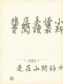 杨辰秦惜小说免费阅读最新章节