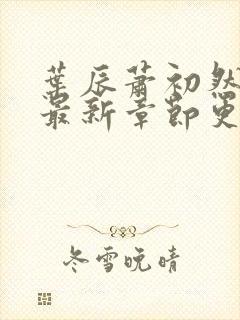 叶辰萧初然刚刚最新章节更新