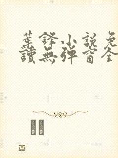 叶锋小说免费阅读无弹窗全文