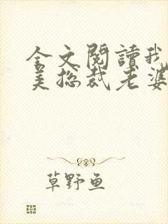 全文阅读我的绝美总裁老婆