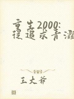 重生2000:从追求青涩校花同桌开始最新版封面