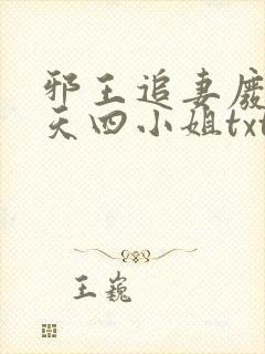 邪王追妻废材逆天四小姐txt