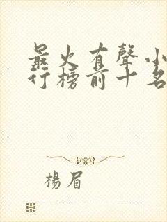 最火有声小说排行榜前十名