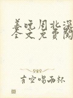 姜晚周北深小说全文免费阅读