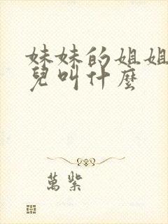 妹妹的姐姐的女儿叫什么封面