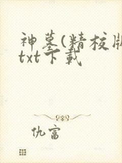 神墓(精校版)txt下载