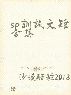 sp训诫文短篇合集封面