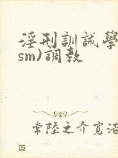 淫刑训诫学校(sm)调教