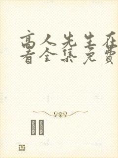 高人先生在线观看全集免费第一季