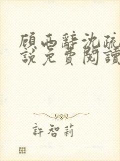 顾西辞沈疏桐小说免费阅读最新章节