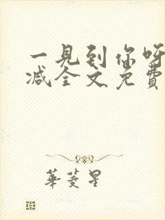 一见到你呀无删减全文免费阅读