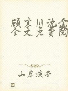 顾寒川沈念小说全文免费阅读