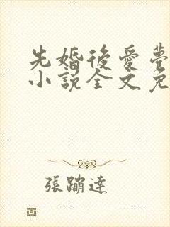 先婚后爱梦筱二小说全文免费阅读