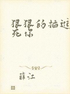 狠狠的插进去操死你