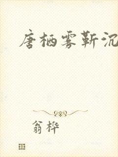 唐栖雾靳沉野