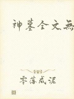 神墓全文无删减封面