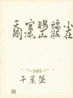 天官赐福小说无删减正版在线阅读