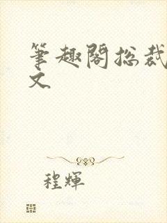 笔趣阁总裁高干文