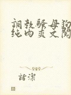 调教骚母狗sm纯肉爽文阅读封面