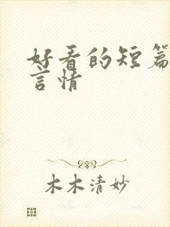好看的短篇小说言情封面