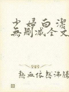 少 妇 白 洁无删减全文