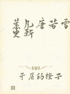 叶凡唐若雪最新更新