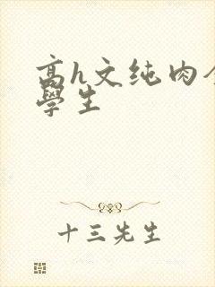 高h文纯肉全肉学生封面