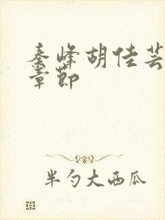 秦峰胡佳芸最新章节