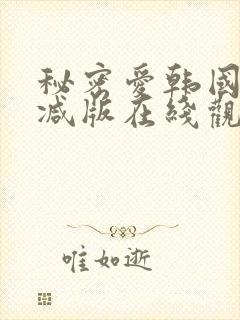 秘密爱韩国无删减版在线观看