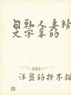 日韩人妻精品中文字幕的