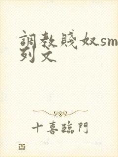 调教贱奴sm系列文封面