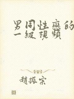 男同性恋的黄色一级视频