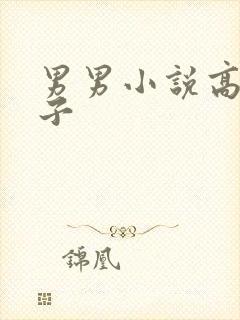 男男小说高h父子封面