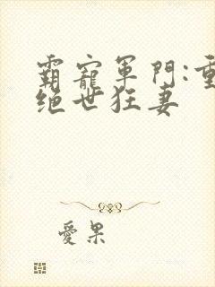 霸宠军门:重生绝世狂妻