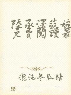 陆承泽苏婉小说免费阅读最新章节