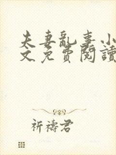 夫妻乱事小说全文免费阅读最新章节