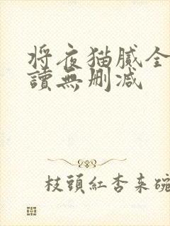 将夜猫腻全文阅读无删减