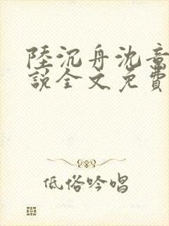 陆沉舟沈意欢小说全文免费阅读