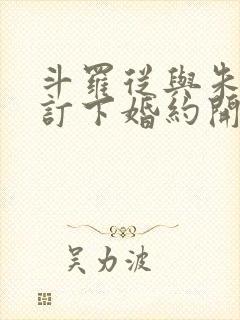 斗罗从与朱竹清订下婚约开始