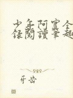 少年阿宾全文目录阅读笔趣阁