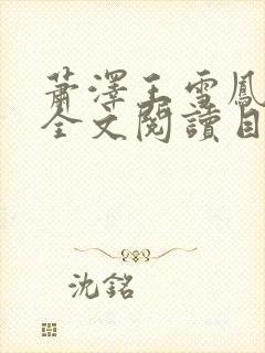 萧泽王雪凤小说全文阅读目录