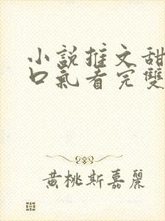 小说推文甜文一口气看完双男主