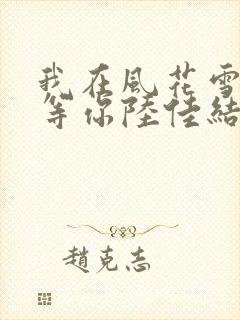 我在风花雪月里等你陆佳结局封面