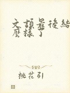 文颉最后结局怎么样了