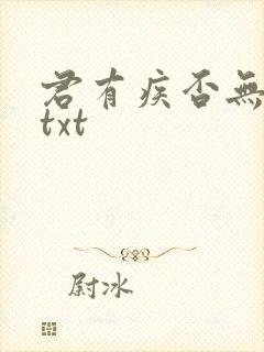 君有疾否无删减txt