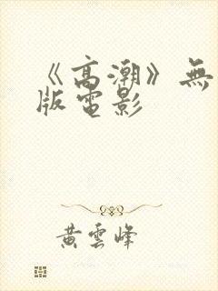《高潮》无删减版电影封面